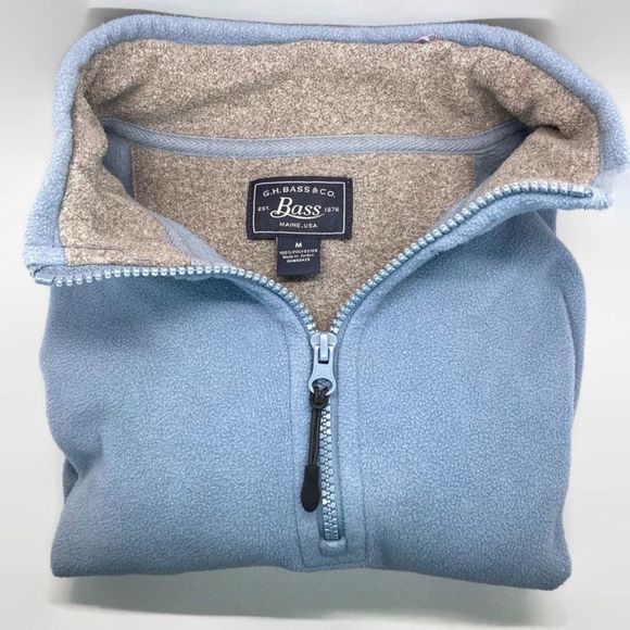 G.H. Bass & Co. Mens Light Blue 1/4 Zip Sweatshirt - Picture 9 of 10